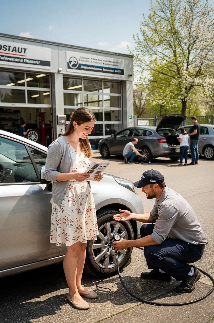 Nahaufnahme eines Armaturenbretts mit leuchtenden Warnleuchten für neue Autofahrer erklärt.